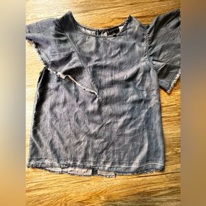 bobeau - SS Denim Blouse - Size S